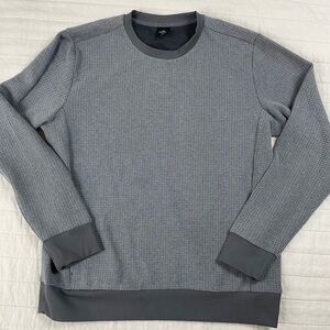 REI Men's Slate Blue Crewneck Waffle knit Sweater medium